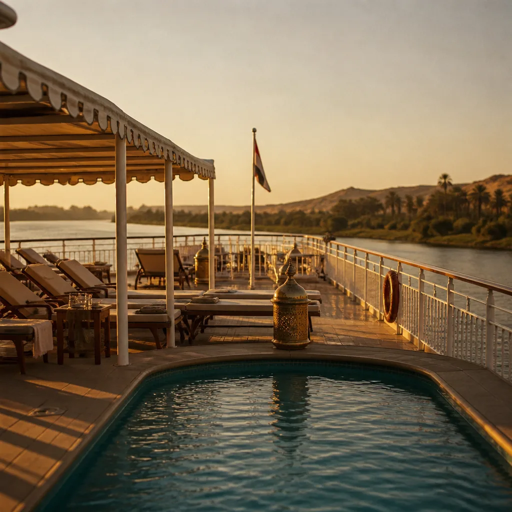 Felucca on the Nile at sunset