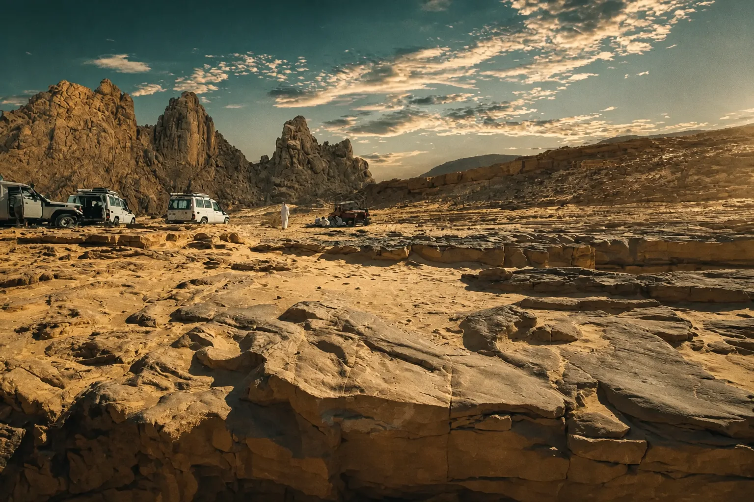 Egyptian desert at dawn