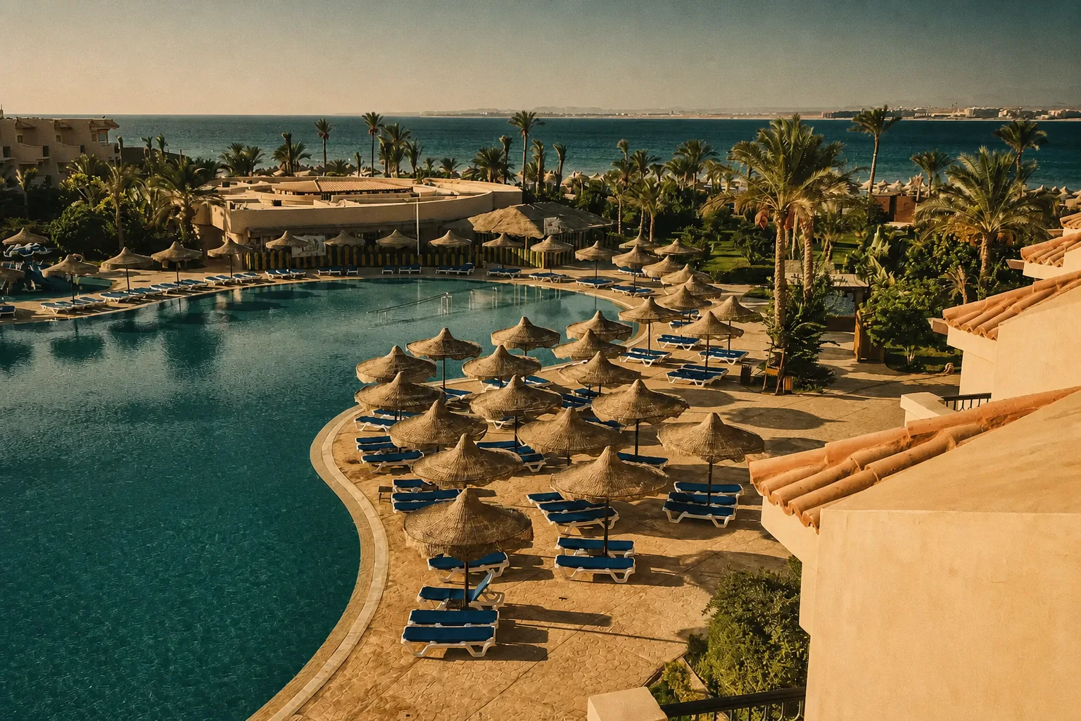 Red Sea coast at sunrise